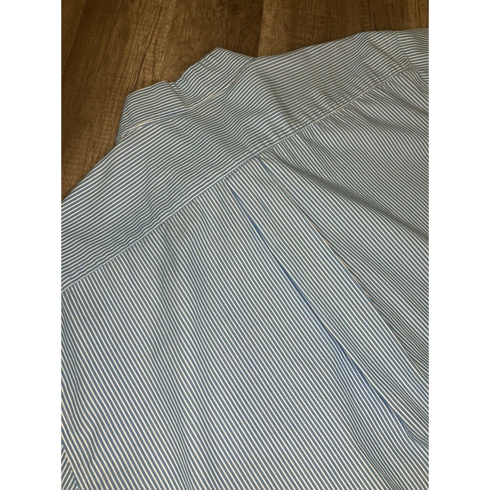 Daniel Cremieux Mens Dress Shirt L Blue White Striped 100% Cotton Button Dapper - Picture 7 of 8